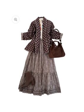 Fox & Hen Quilted Jacket and Maxi Skirt Bundle
